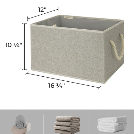 SroageWorks Storage Baskets for Shelves, 3-Pack