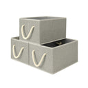 Storage Baskets for Shelves, Cotton Rope Handles, 3 Packs