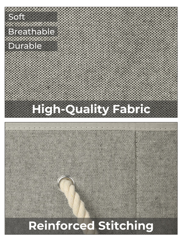 Storage Baskets for Shelves, Cotton Rope Handles, 3 Packs