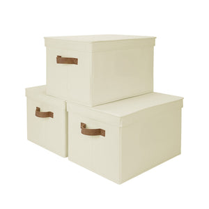 Lidded Large Storage Bins, 3 Pack