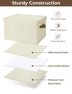 Lidded Large Storage Bins, 3 Pack