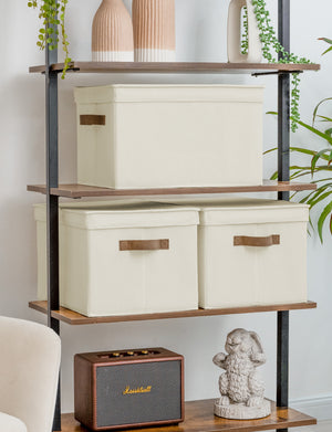Lidded Large Storage Bins, 3 Pack