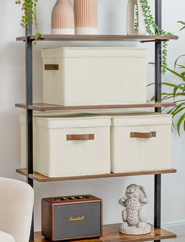 Lidded Large Storage Bins, 3 Pack