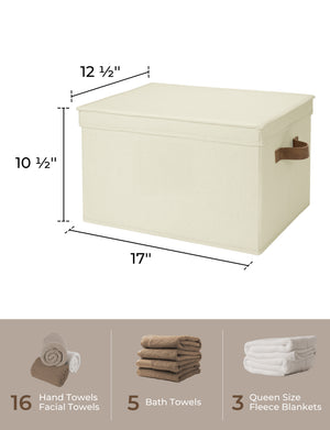 Lidded Large Storage Bins, 3 Pack