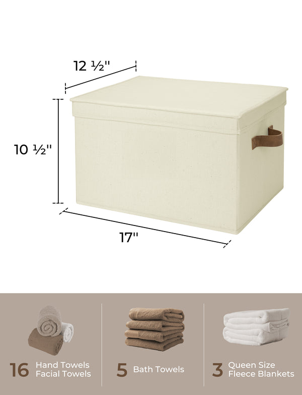 Lidded Large Storage Bins, 3 Pack