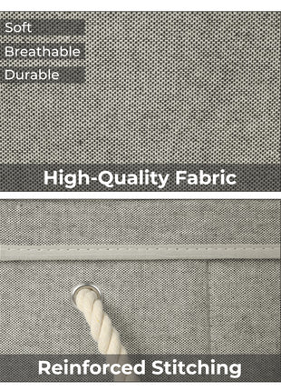 Lidded Large Storage Bins, Foldable Decorative Boxes, 3-Pack