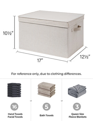 Lidded Large Storage Bins, 3 Pack