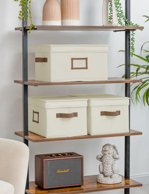 Lidded Large Storage Bins, 3 Pack