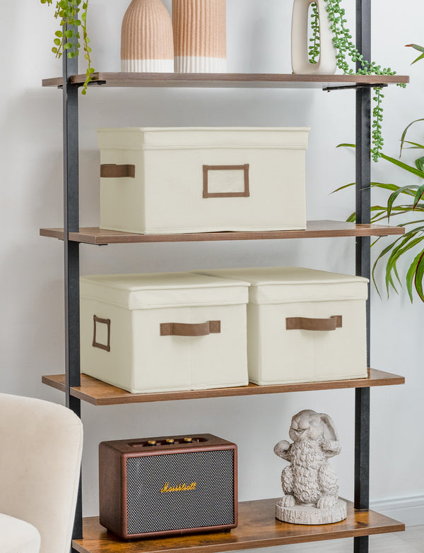 Lidded Large Storage Bins, 3 Pack