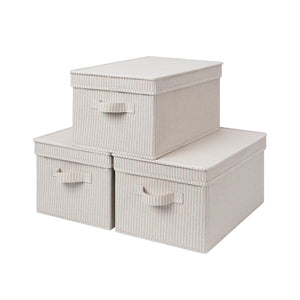 Lidded Large Storage Bins, 3 Pack