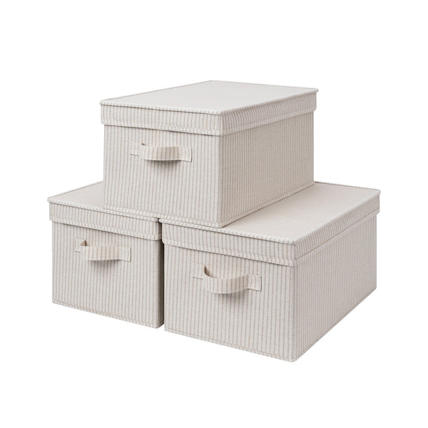 Lidded Large Storage Bins, 3 Pack