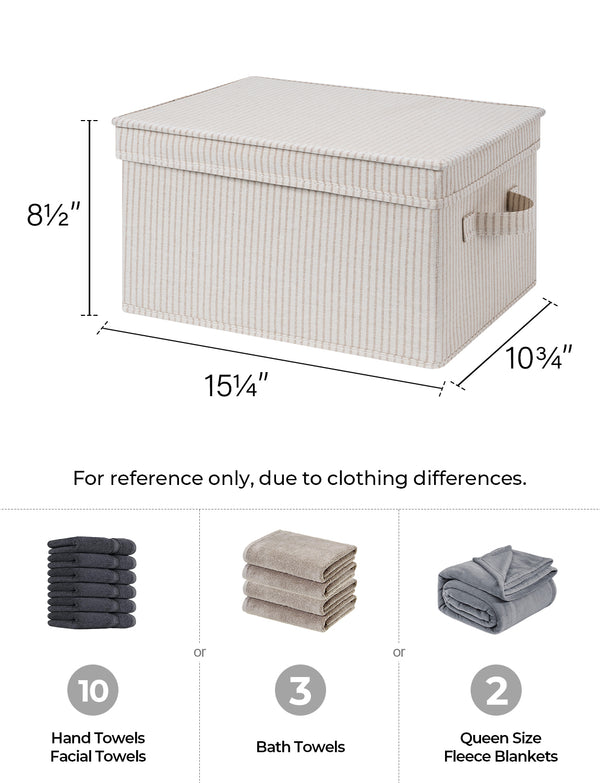 Lidded Large Storage Bins, 3 Pack