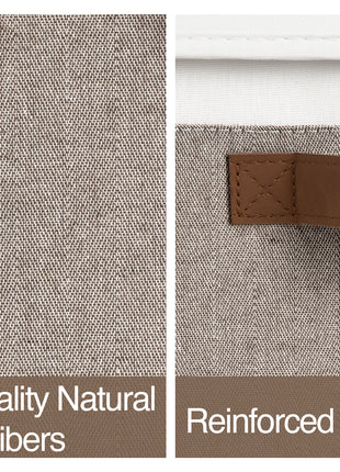 Lidded Large Storage Bins, Foldable Decorative Boxes, 3-Pack