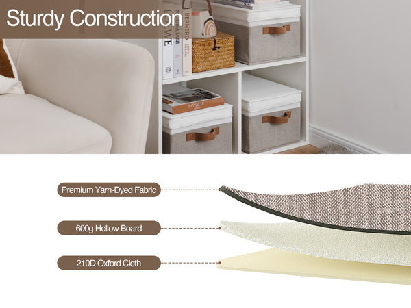 Lidded Large Storage Bins, Two-Tone Design, 3 Pack