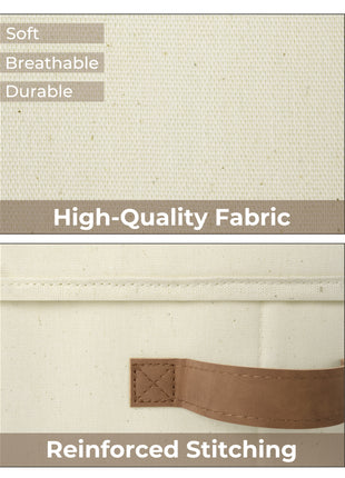 Lidded Large Storage Bins, Foldable Decorative Boxes, 3-Pack