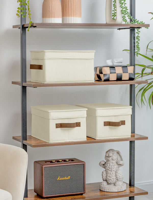 Lidded Large Storage Bins, 3 Pack