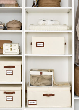 Extra Large Storage Bins with Lids, 55L Decorative Organizer