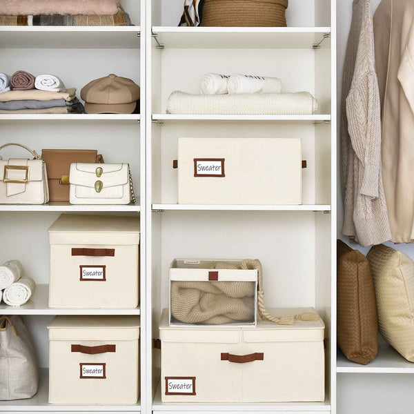 Extra Large Storage Bins with Lids, 55L Decorative Organizer
