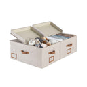 Extra Large Storage Bins with Lids, 55L Decorative Organizer