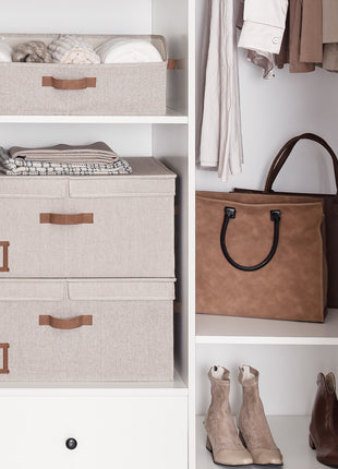 Extra Large Storage Bins with Lids, 55L Decorative Organizer