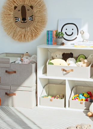 Extra Large Storage Bins with Lids, 55L Decorative Organizer