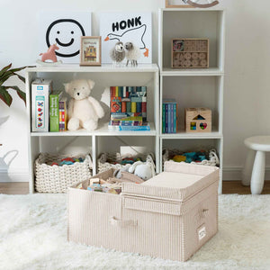 Extra Large Storage Bins with Lids, 55L Decorative Organizer
