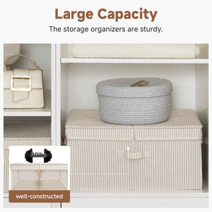 Extra Large Storage Bins with Lids, 55L Decorative Organizer