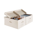 Extra Large Storage Bins with Lids, 55L Decorative Organizer