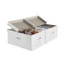 Extra Large Storage Bins with Lids, 55L Decorative Organizer