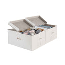 Extra Large Storage Bins with Lids, 55L Decorative Organizer