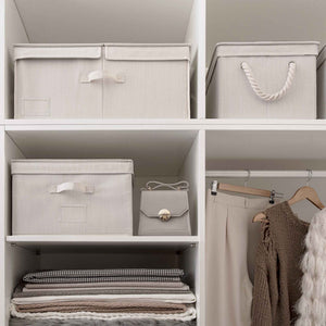 Extra Large Storage Bins with Lids, 55L Decorative Organizer