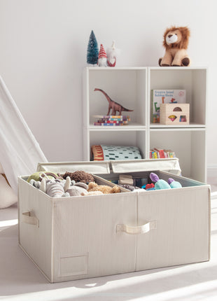 Extra Large Storage Bins with Lids, 55L Decorative Organizer