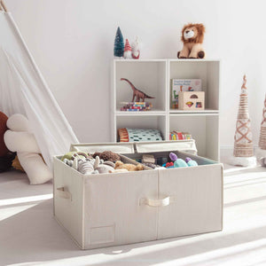 Extra Large Storage Bins with Lids, 55L Decorative Organizer