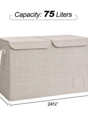 Toy Bin with Flip-Top Lids