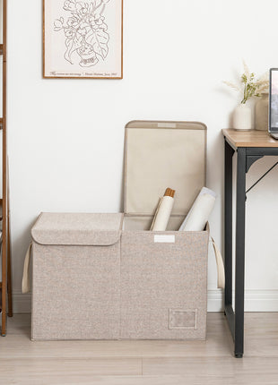 Toy Bin with Flip-Top Lids