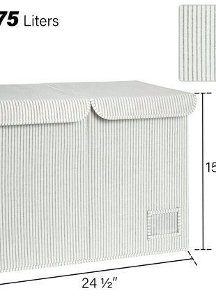 Toy Bin with Flip-Top Lids