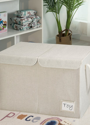 Toy Bin with Flip-Top Lids