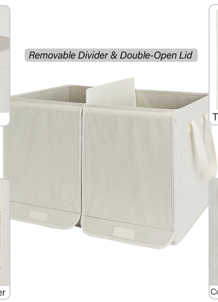 Toy Bin with Flip-Top Lids