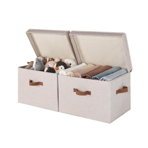 Fabric Storage Bins with Lid, 2-Pack