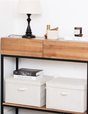 Fabric Storage Bins with Lid, 2-Pack