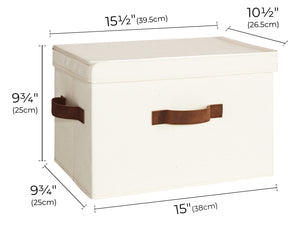 Fabric Storage Bins with Lid, 2-Pack