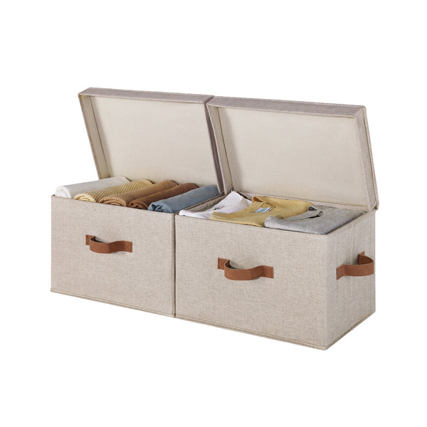 Fabric Storage Bins with Lid, 2-Pack