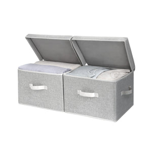 Fabric Storage Bins with Lid, 2-Pack