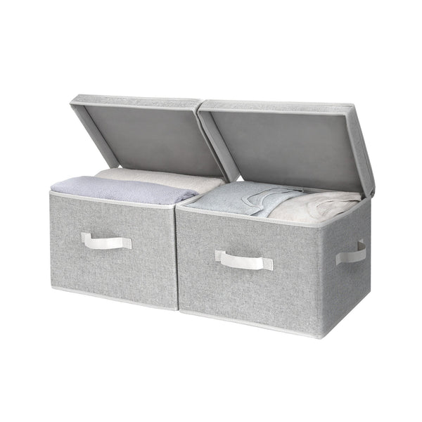 Fabric Storage Bins with Lid, 2-Pack