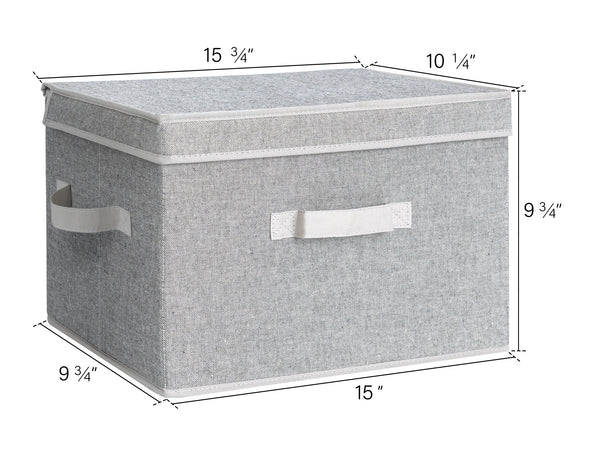 Fabric Storage Bins with Lid, 2-Pack