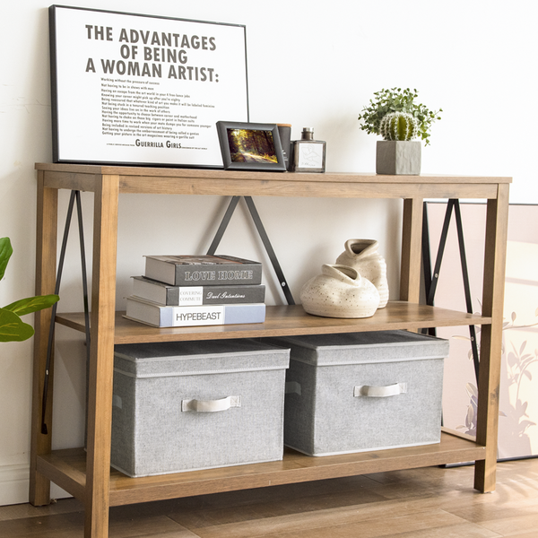 Fabric Storage Bins with Lid, 2-Pack