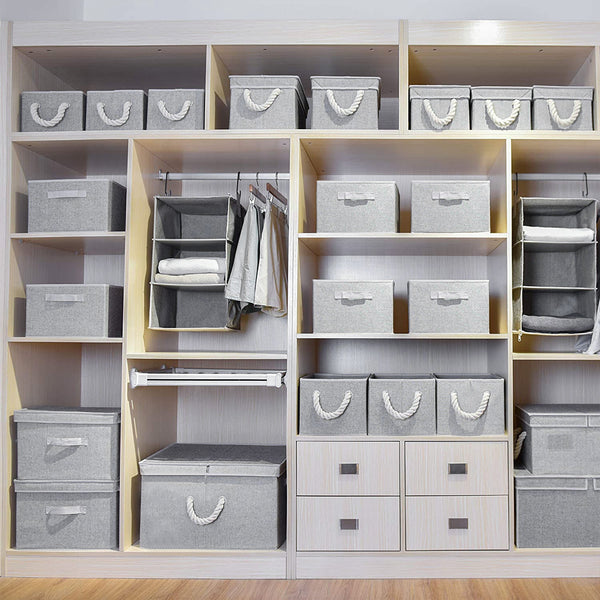 Fabric Storage Bins with Lid, 2-Pack