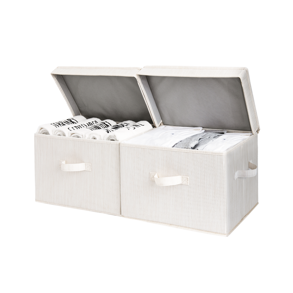 Fabric Storage Bins with Lid, 2-Pack
