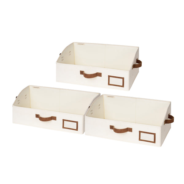 Closet Storage Bins, Trapezoid Storage Box, 3-Pack