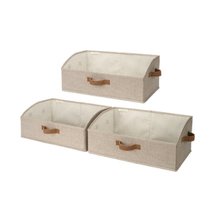 Trapezoid Fabric Storage Bins, Set of 3